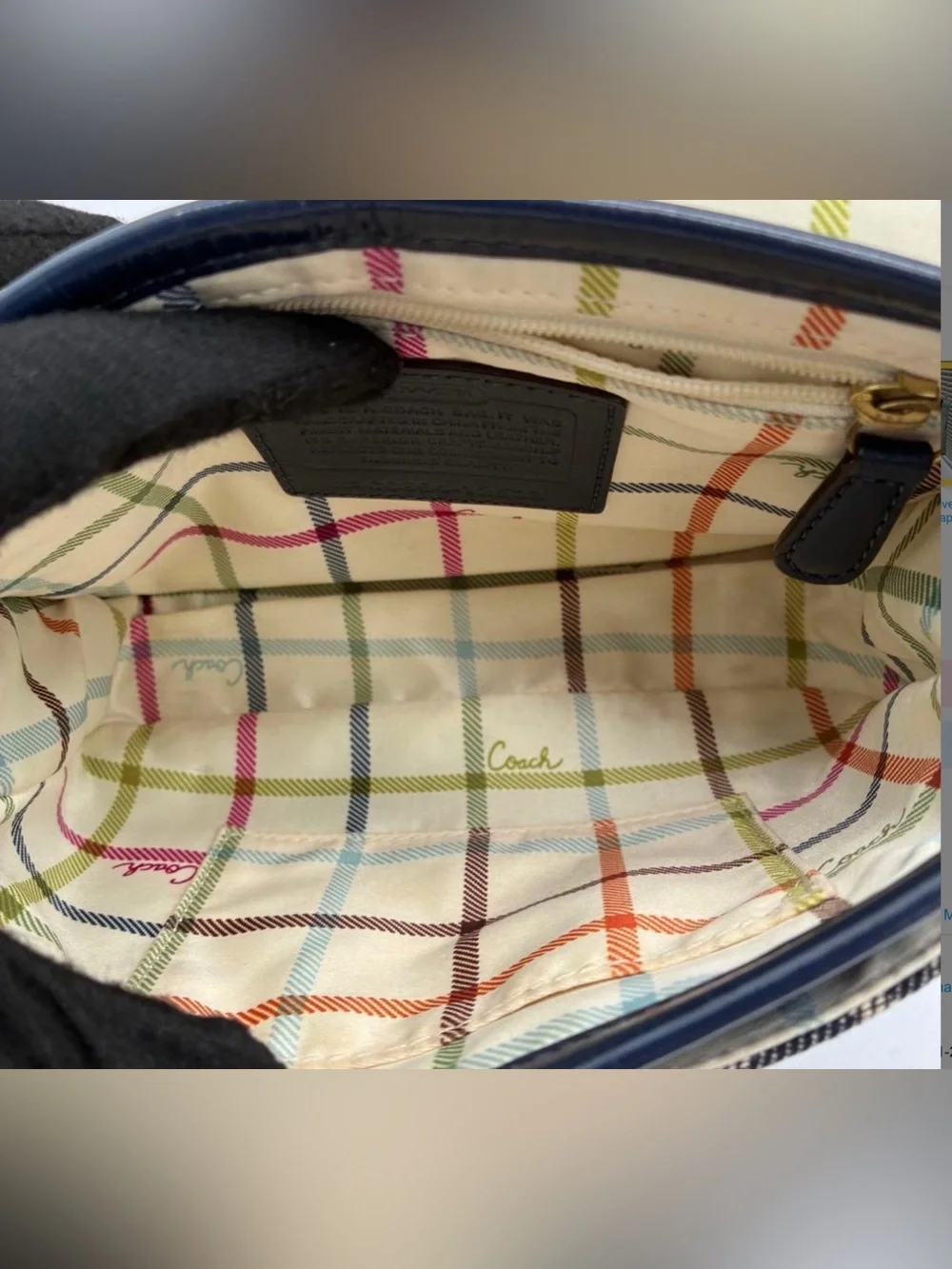 Coach Bleeker Denim Monogram EUC